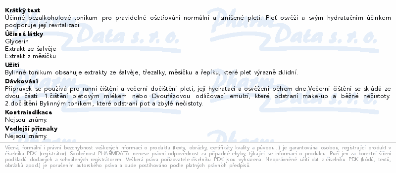 RYOR Bylinné tonikum pro norm. a smíš. pleť 200ml