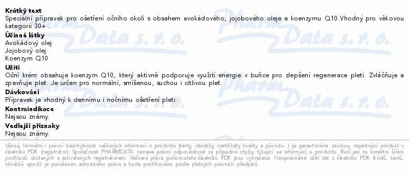 RYOR Koenzym Q10 Oční krém 30ml