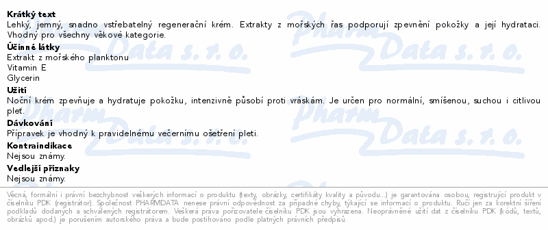 RYOR Mořské řasy Noční krém 50ml
