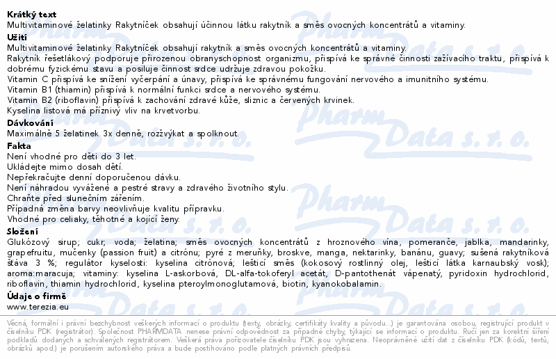 Rakytníček multivit.želatinky s rakytníkem 70ks