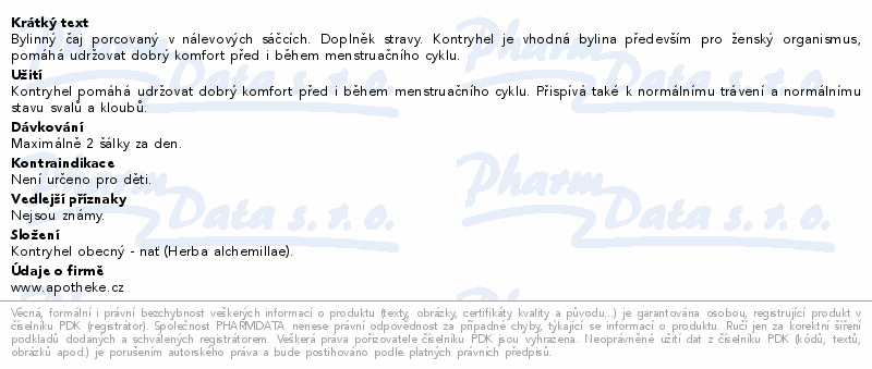 Apotheke Kontryhel obecný čaj 20x1.5g