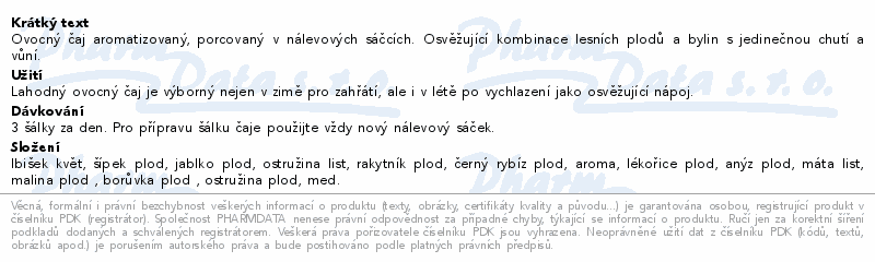 Apotheke Lesní směs čaj 20x2g