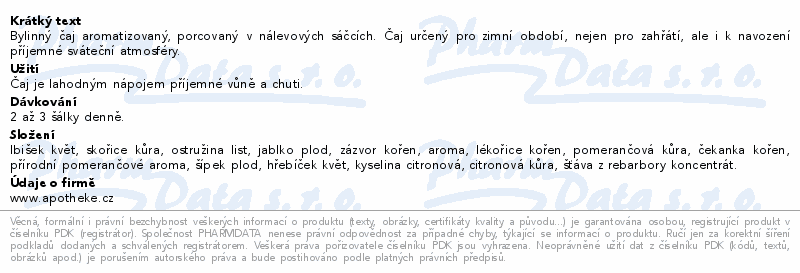 Apotheke Zimní čaj s kořením 20x2g