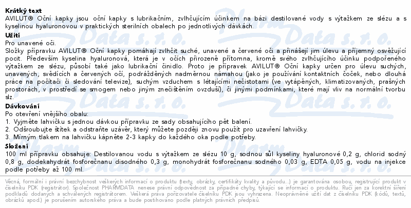 Avilut oční kapky 10x0,5ml