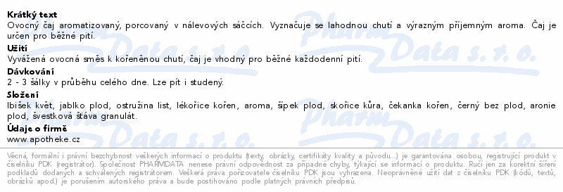 Apotheke Horká švestka se skořicí čaj 20x2g
