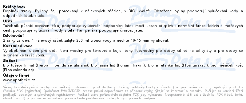 Apotheke Bio na odkyselení s měsíčkem 20x1.5g