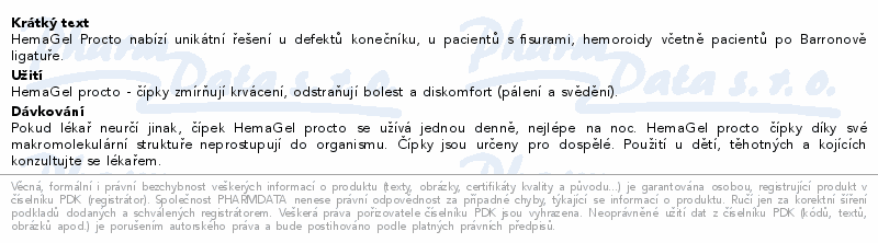 HemaGel PROCTO čípky 5ks