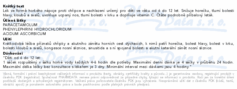 Coldrex junior citron 10 sáčků