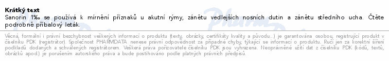 Sanorin 1‰ nosní sprej 10ml