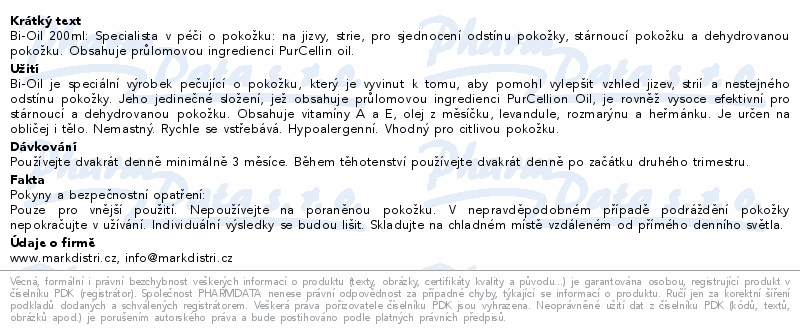 Bi-Oil Pečující olej 200ml