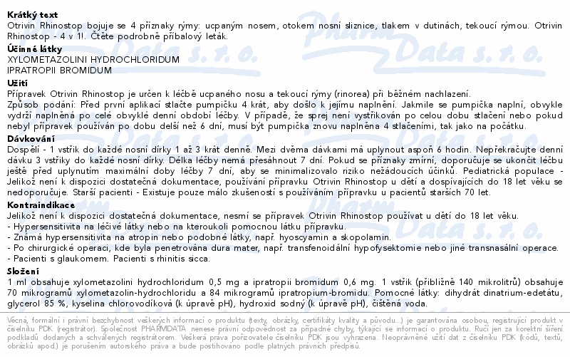 Otrivin Rhinostop nosní sprej 10ml
