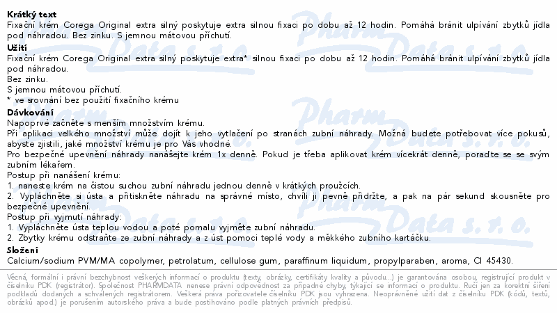 Corega Original extra silný 40g