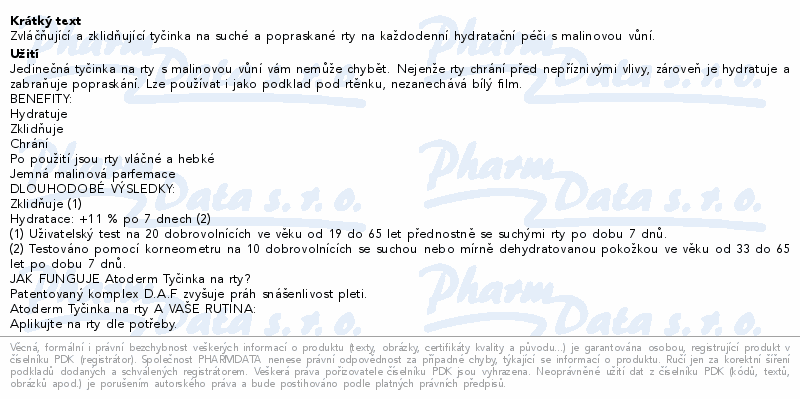 BIODERMA Atoderm tyčinka na rty 4g