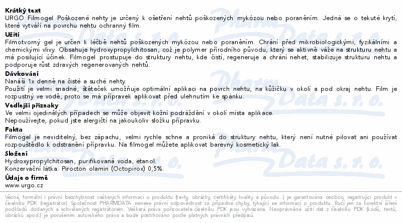 URGO FILMOGEL Poškozené nehty 3.3ml