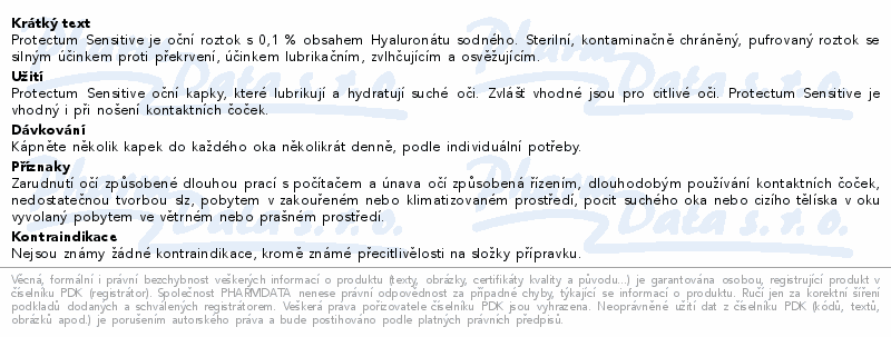 Protectum sensitive oční kapky 10ml