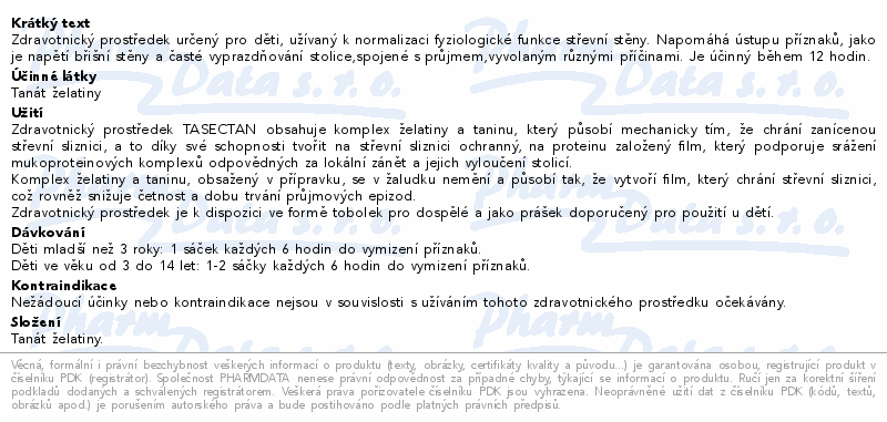 Tasectan 250mg/10sáčků