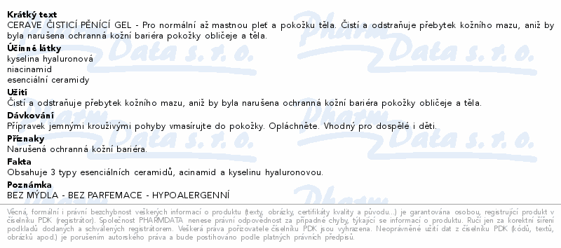 CERAVE Čistící pěnící gel 236 ml