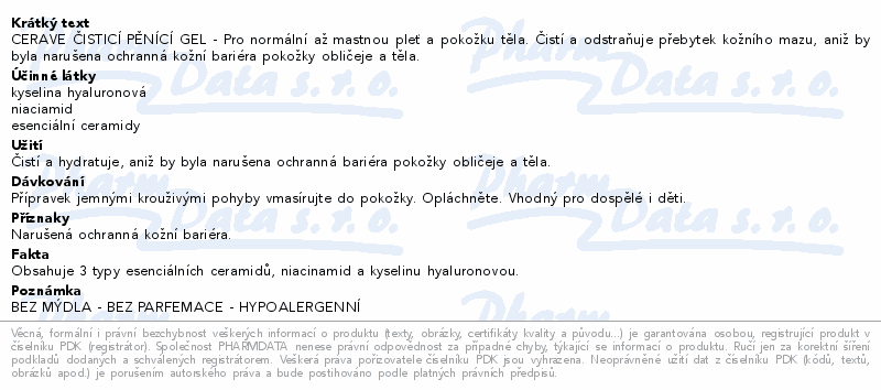 CERAVE Čisticí pěnící gel 473 ml