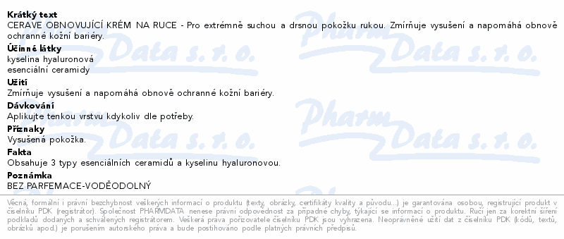 CERAVE Obnovující krém na ruce 50 ml