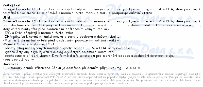 Walmark Omega-3 rybí olej 1000mg tob.120+60