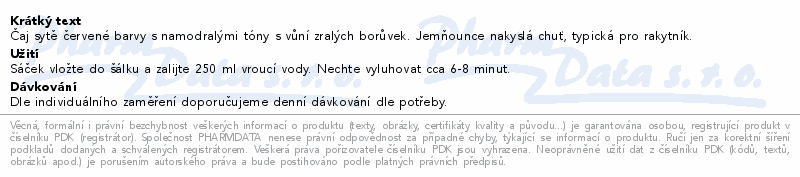 Čaj Biogena Fantastic Borůvka & Rakytník 20x2g
