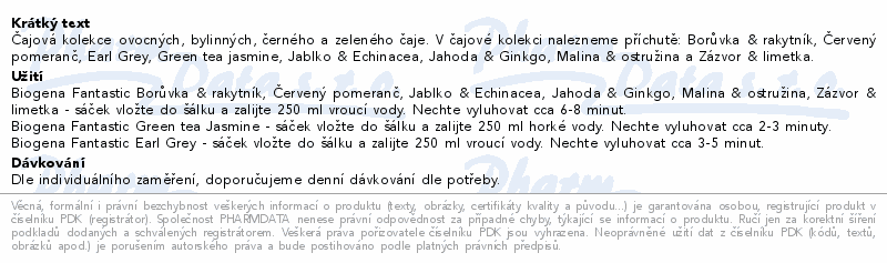 Biogena Fantastic Tea Maxi (8x8 nálev.sáčků)