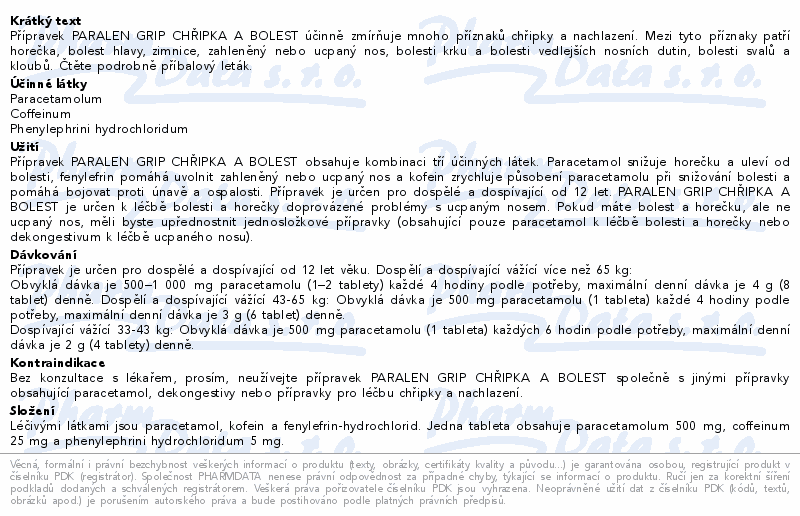 PARALEN GRIP CHŘIPKA A BOLEST 24TBL