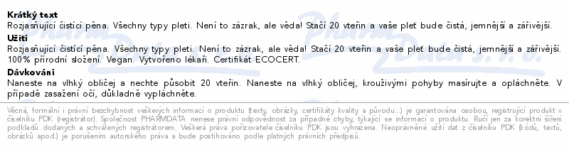 NOVEXPERT Rozjasňující čisticí pěna 150ml
