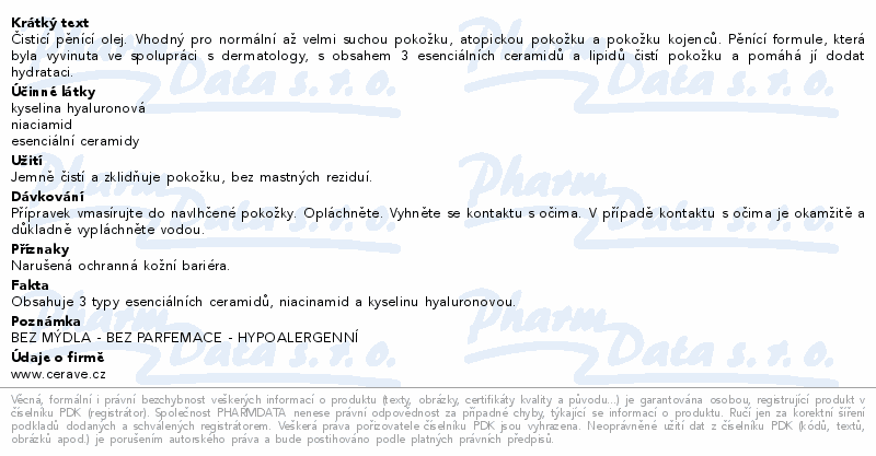 CERAVE Čisticí pěnící olej 473 ml