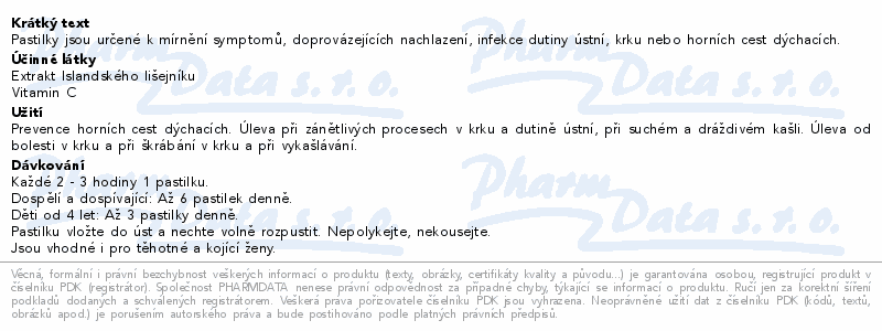 Müllerovy pastilky s isla.lišejník 36ks