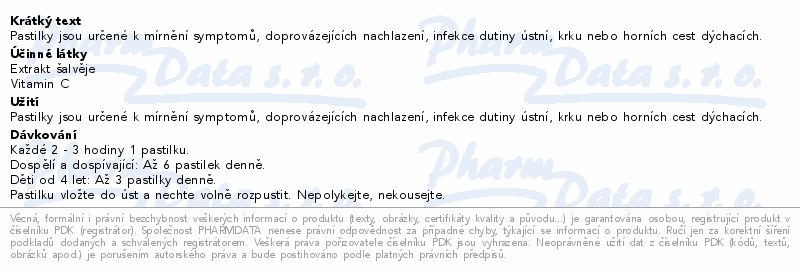 Müllerovy pastilky se šalvějí 36ks