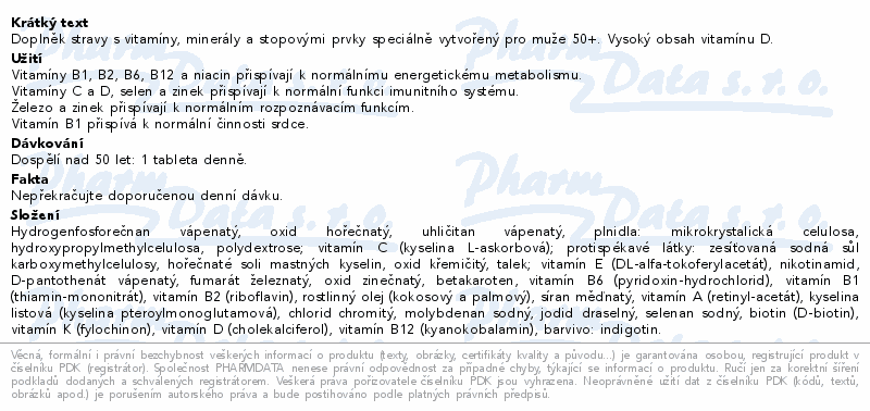 Multivitamin Centrum silver 50+ pro muže 90tbl