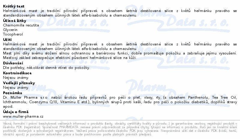 DR.MULLER Mast heřmánková, 50 ml