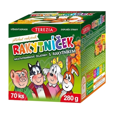 Rakytníček multivit.želatinky s rakytníkem 70ks