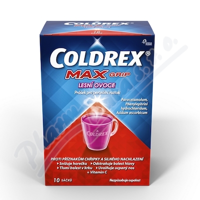COLDREX MAXGRIP LESNÍ OVOCE1000MG/10MG/70MG POR PLV SOL 10 II