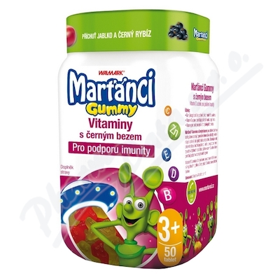 Walmark Marťánci gummy černý bez 20mg 50ks