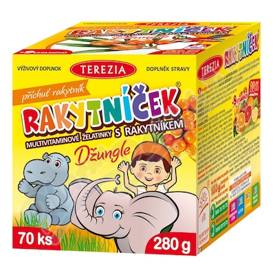 Rakytníček multivit.želatinky s rakyt.DŽUNGLE 70ks