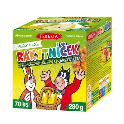 Rakytníček multivit.želatinky s rakyt.Hruška 70ks