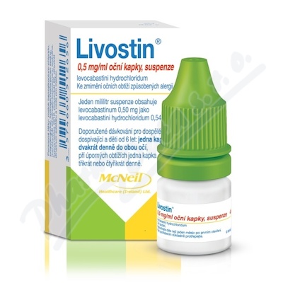 LIVOSTIN 0,5MG/ML OČNÍ KAPKY 4ML