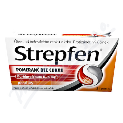 STREPFEN POMERANČ BEZ CUKRU 24 PASTILEK