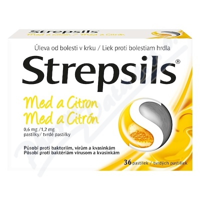 Strepsils med a citron 36 pastilek