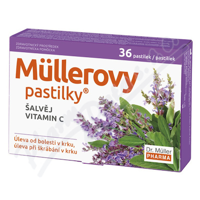 Müllerovy pastilky se šalvějí 36ks