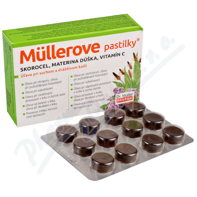 Müllerovy pastilky s jitroc.+mateříd. 24ks