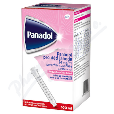 PANADOL PRO DĚTI JAHODA 24MG/MLSUSPENZE 100ML